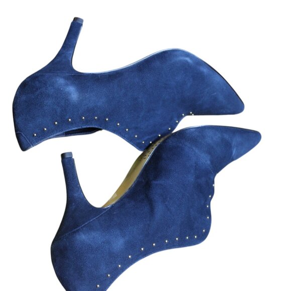 Bella Vita Shoes Dara Dress Shooties Kidsuede Leather Navy Size 11 WW NIB - Picture 9 of 10